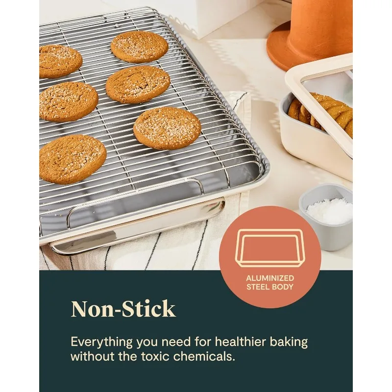 Caraway Nonstick Ceramic Bakeware Set (11 Pieces) - Baking Sheets, Assorted Baking Pans, Cooling Rack, & Storage 5