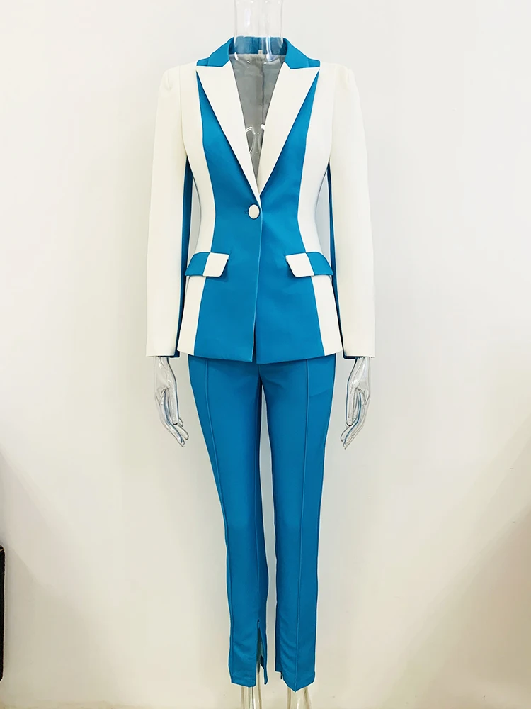 HIGH STREET Newest 2024 Designer Runway Suit Set Women's