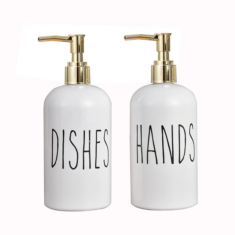 500ml refillable soap dispenser with chrome gold pump for bathroom and kitchen