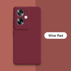 Luxury Square Liquid Silicone Cellphone Case - Double Liner Soft Cover for OnePlusNordN30 SE 5G (Wine Red)