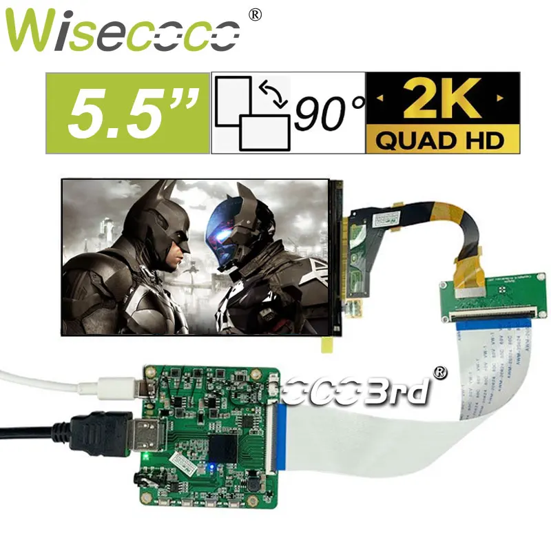 Display Lcd Paisagem para Laptops Raspberry pi Tela Modo Horizontal Padrão Driver Board 2k 5.5 2560x1440 - Imagem 5