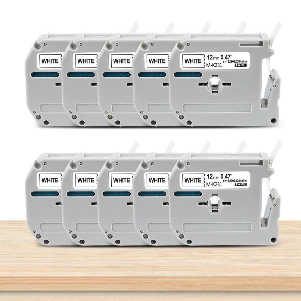 

10PK совместимая лента Brother MK 12 мм 9 мм Brother MK231 MK-231 MK 231 MK131 MK631 MK221 MK121 для этикеров Brother PT80 PT70 M95