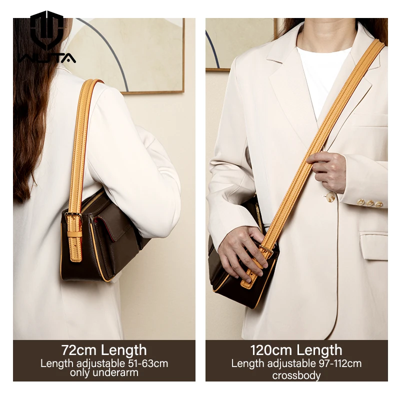 CRAZYSMITH Vachetta Sangle de sac en cuir de rechange pour LV VIVA CITE PM MM couche supérieure