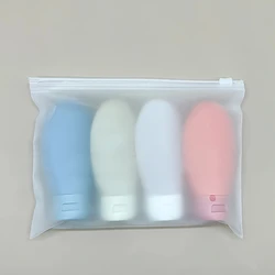 Portable Travel Refillable Lotion and Shampoo Bottles Set (3/4 Pieces) - Soft Squeeze Tubes, 30/60/100ml Capacity (4PCS 60ml)
