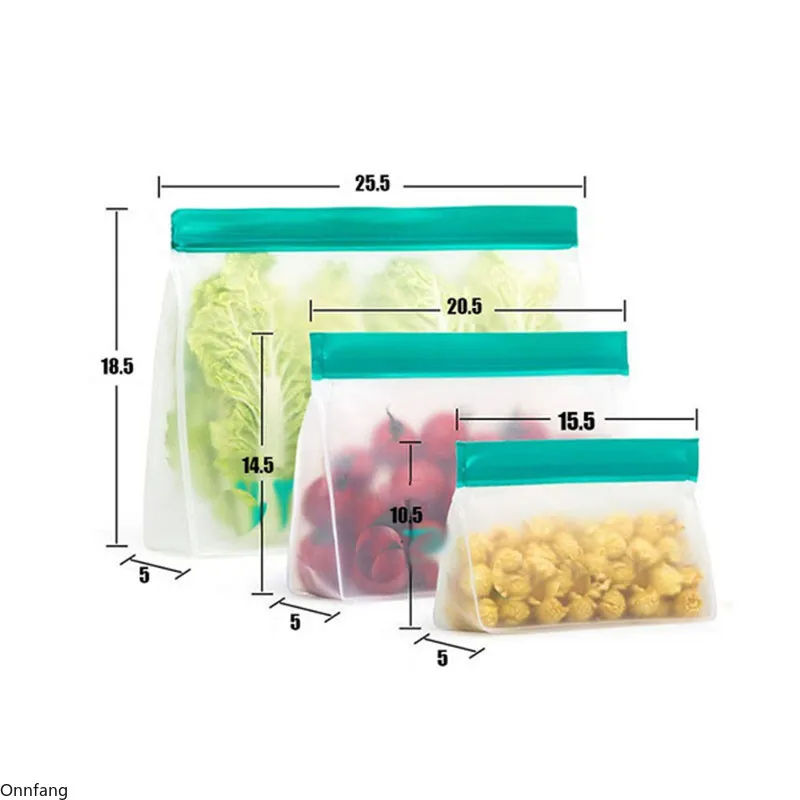 Food Storage Bag Upgrade Leakproof Top Stand Up Reusable Freezer Sandwich Ziplock Bag Silicone Food Preservation fresh keeping bags,vacuum seal bags,food storage bags,plastic food storage bags,plastic zip lock bags