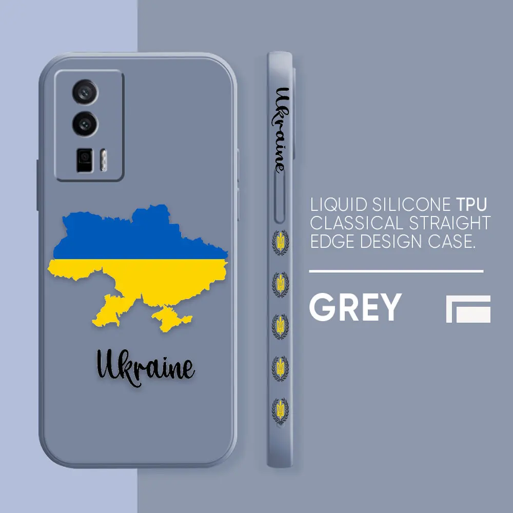 thumbnail image 1 of Funda para Redmi K60E K50 K40S K40 K30 K20 10C 9 8A 8 10 Pro 4G 5G Color Simple funda de silicona líquida bandera de Ucrania Insignia, 1 of 5