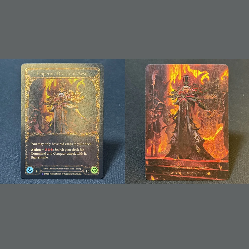 FAB Cold Foil Proxy Cards Enigma New Moon Emperor Dracai of