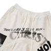 Top Quality 1:1 Streetwear RRR123 Graffiti Letters Print Shorts Mens Womens Trendy Loose Hip Hop Drawstring Breeches 3