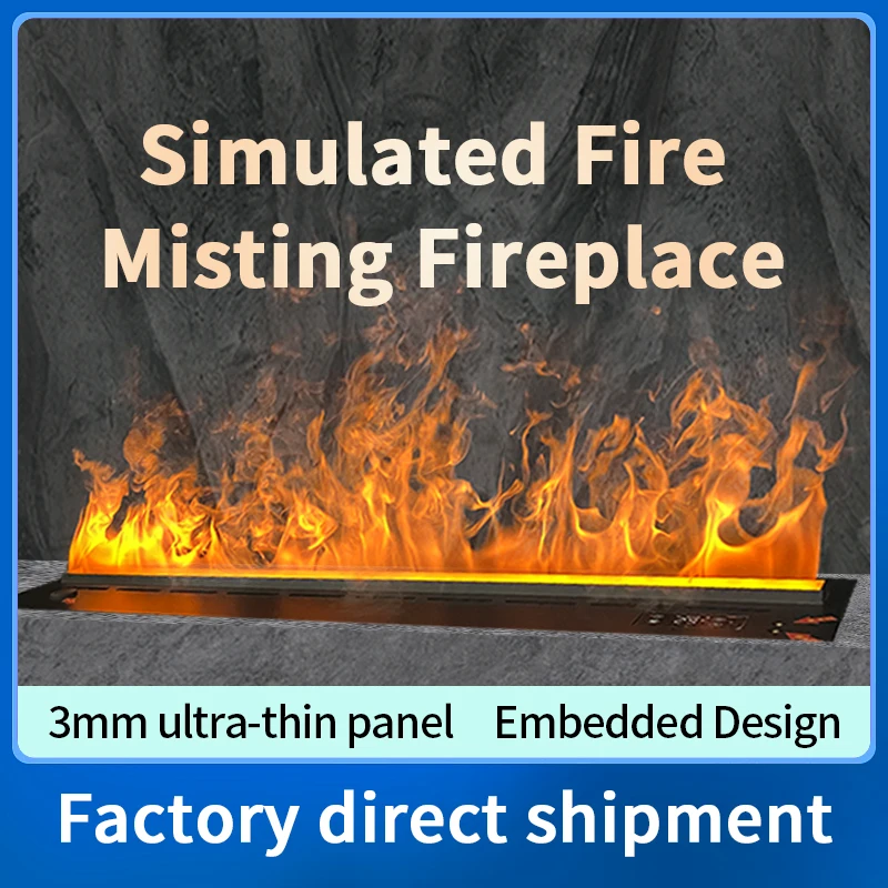 Modern 3D Fog electric fireplace Mute water mist electric decorative fireplace humidifier Simulation flame steam fireplace 3