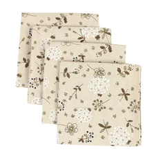 

Shabby Chic Floral 40x40CM Serving Cloth Napkins Set of 6 Cotton Blend Fabric Kitchen Dining Table Wedding Restaurant Decoration