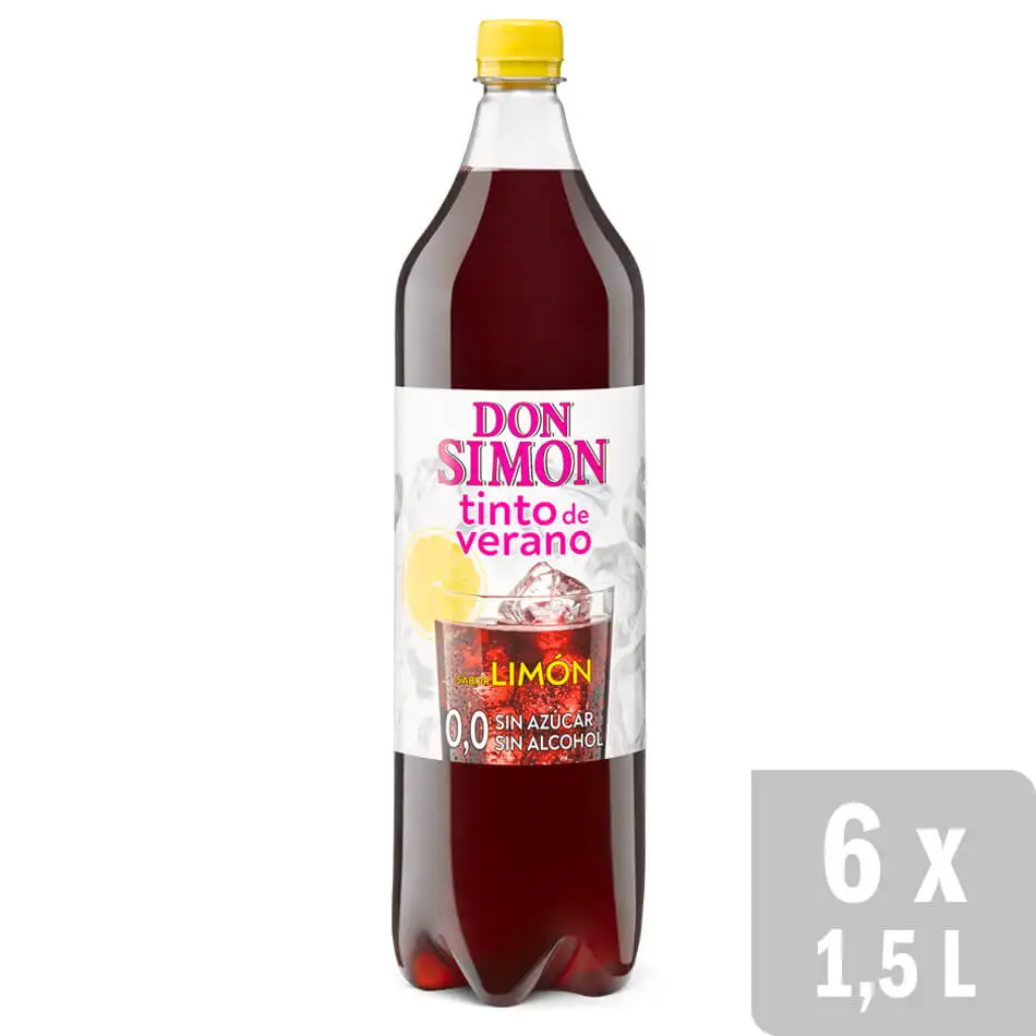 Tinto de Verano 0 Azúcar 0 Alcohol Con limón 6 uds. x 1.5L Don Simon