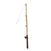 1Pcs 1/12 Doll House Miniature Metal Fishing Pole with Hook Model Toy Mini Fishing Rod Decoration Dollhouse Accessories 2