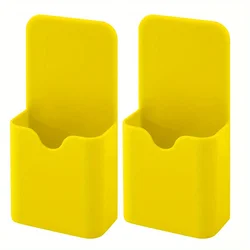 Compact Magnetic Pen and Pencil Holder for Home, Office, and School (Yellow)