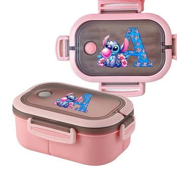 Stitch Disney Girls Cute Bento Lunch Box Contenitori per alimenti per studenti Scuola Picnic Lunch Box Custodie per cene per ufficio Regali per bambini 1