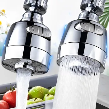 2/3 모드 범용 주방 수도꼭지 어댑터, 360 ° 회전 수도꼭지 필터 익스텐더, 주방 가제트, 물 절약 수도꼭지 깍지 스프레이