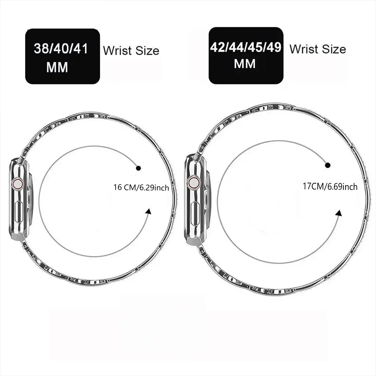 Watch Band For iWatch 42/44/45/46/49mm 38/40/41mm Metal Fashion Watch Strap For Watch Series Ultra2 Series 10/9/8/7/6/5/4/3/2/1_voghion.com