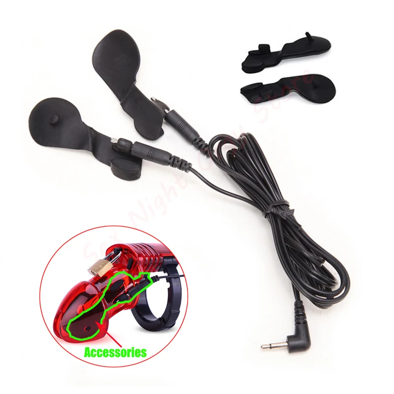 Electric Shock Conductive Pad To Connect Stimulation Penis Electric CB6000 Chastity Cage Cock Cage Accessories,Cable,Men Sex Toy