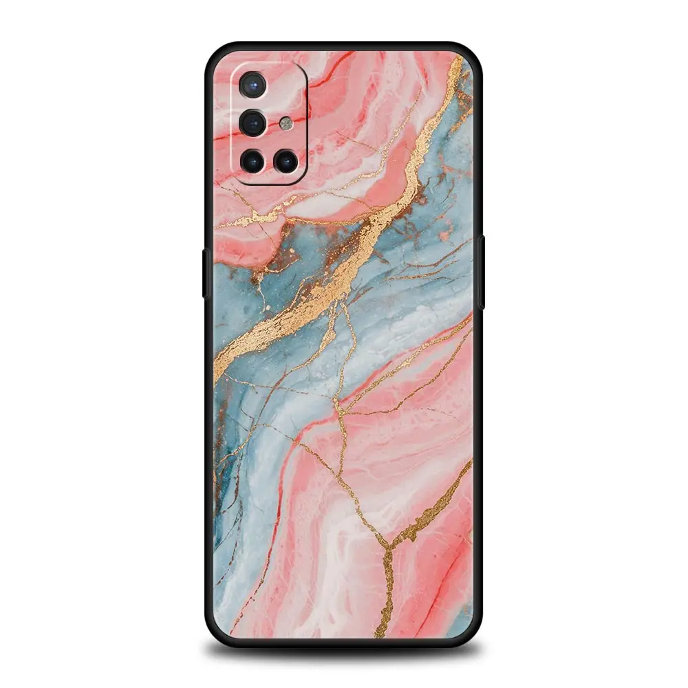 Elegant Gold & Pink Marble Phone Case - Stylish Protective Cover