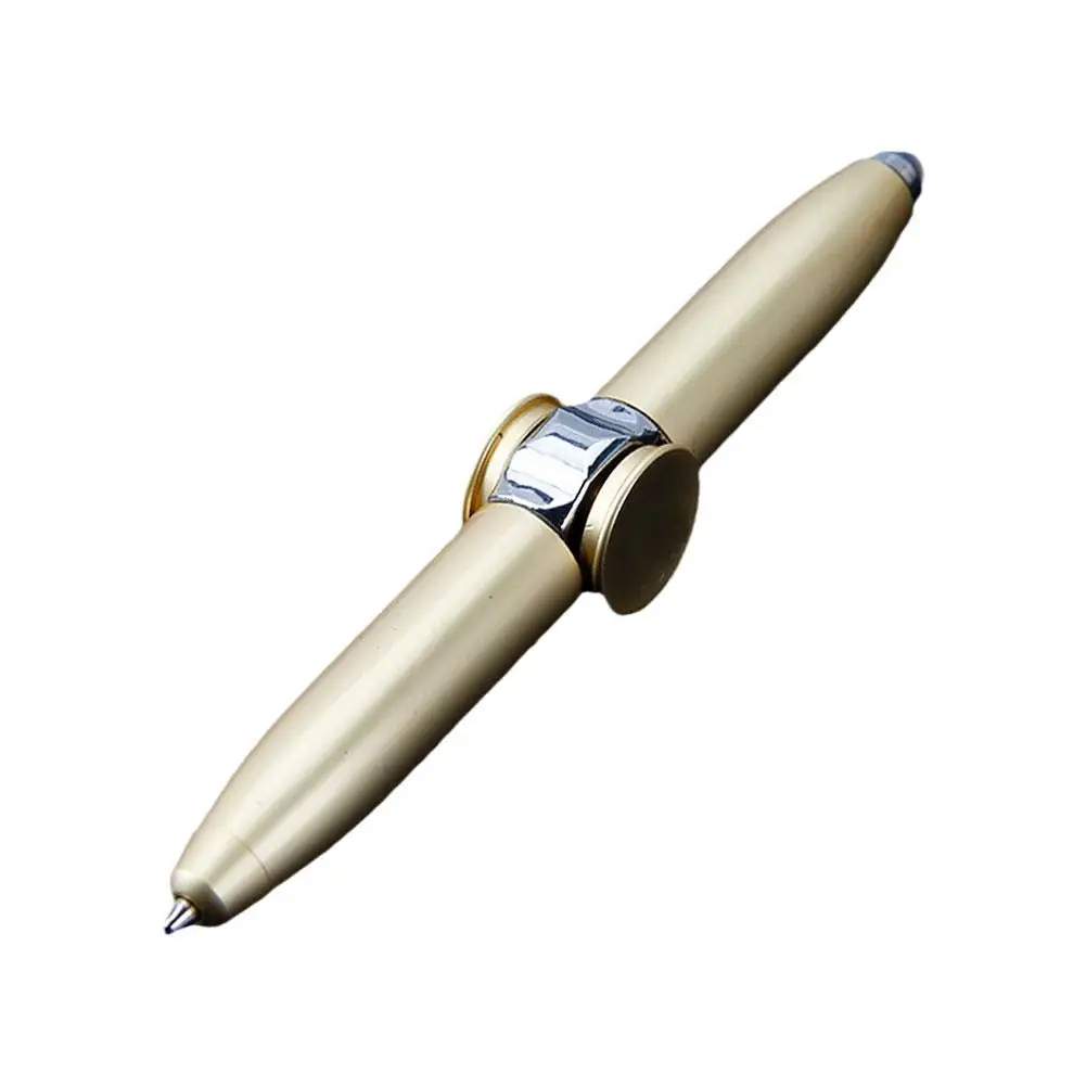 LED 라이트 피젯 스피너 펜, LED 라이트, 볼포인트 금속 감압 회전 펜, 다기능 펜 자이로 V2l2