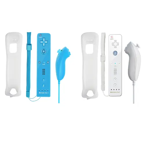 2 in 1 For Nintendo Wii Controller Set Optional Motion Plus Joystick Wireless Remote Gamepad with Silicone Case Video Game - Image 13