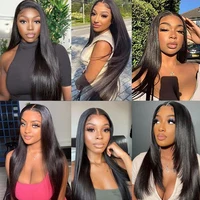 Extensions de cheveux humains lisses en paquets de 12 à 42 pouces, tissage de cheveux naturels noirs bruts 6