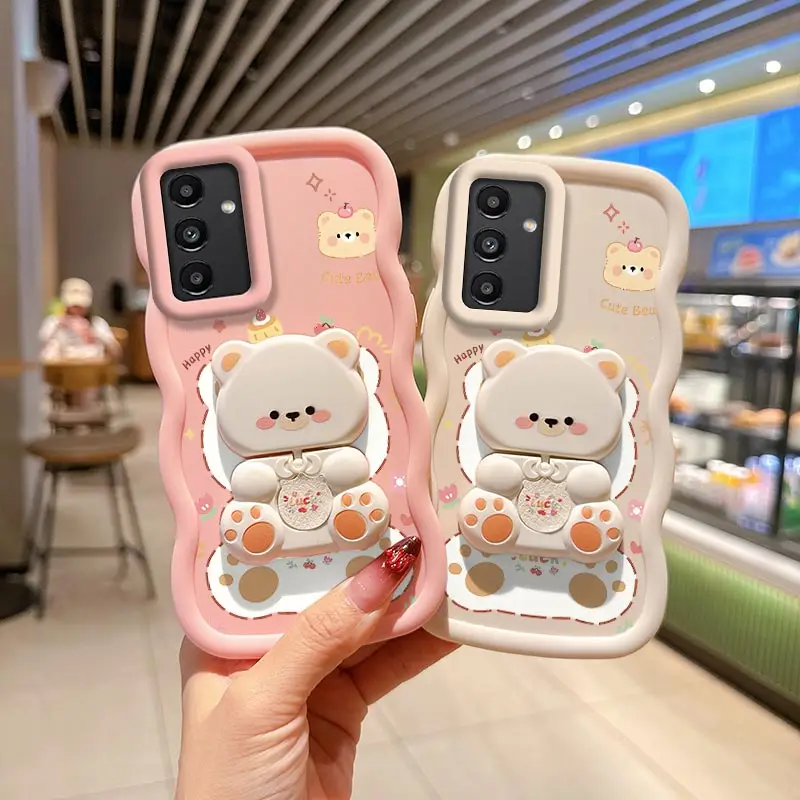 Wavy Cat Silicone Phone Case Cover - Playful Design