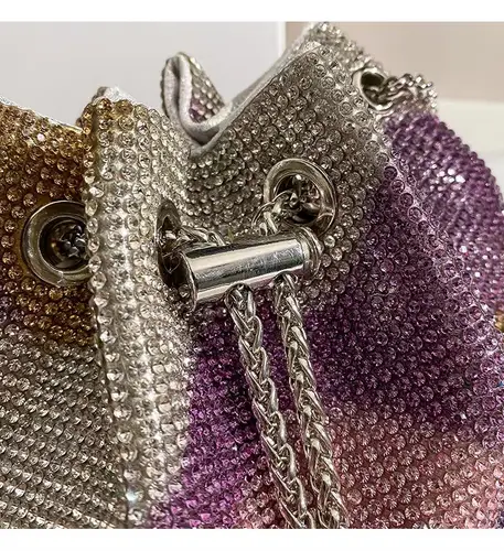 Luxury Designer Women's Handbag Crystal Shiny Rhinestones Diamond Evening Bag Wedding Party Clutch Purse Shoulder Crossbody Bag - Image 5
