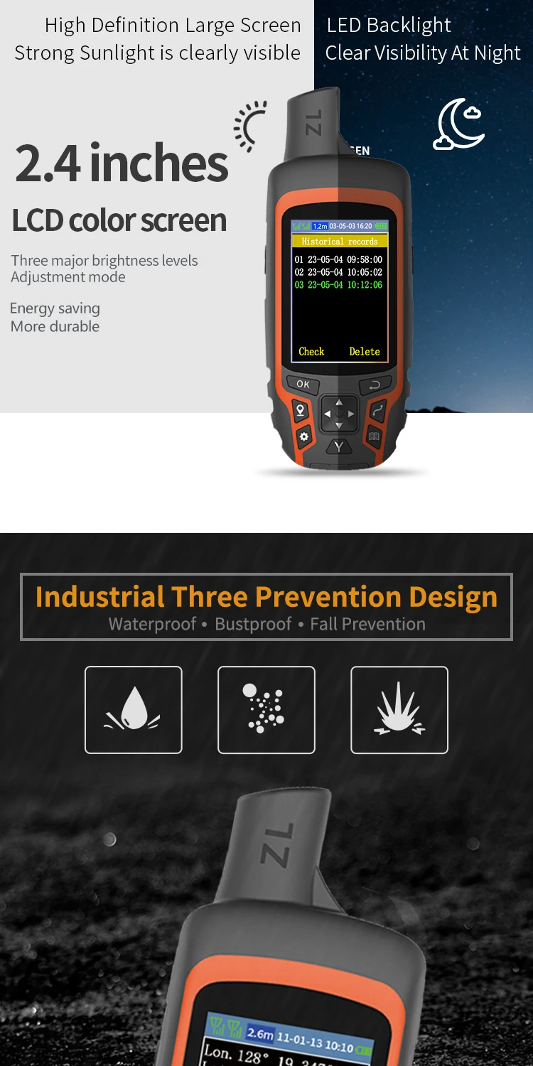 ZL166 Land area measuring instrument High precision multifunctional Handheld GPS