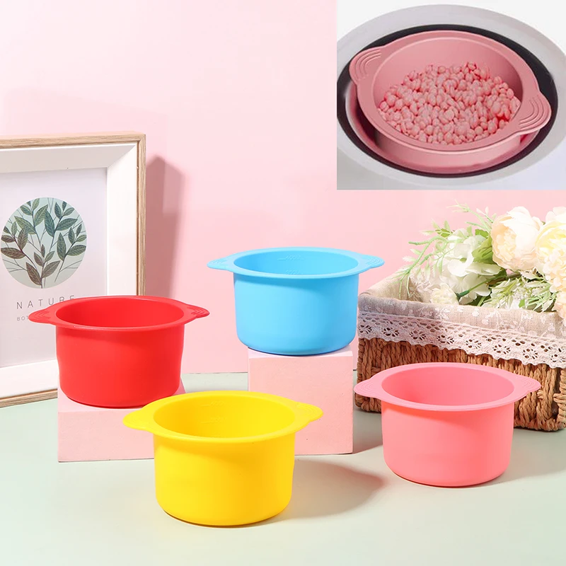 

Wax Warmer Heat-resisting Replacement Silicone Bowls Hair Removal Wax With Stirring Stick Non-Stick Pan Hair Removal Beauty