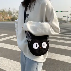 Милая женская сумка в японском стиле, мультяшная плюшевая сумка на плечо для женщин, новинка 2022, сумка через плечо, маленькая сумка для телеф...