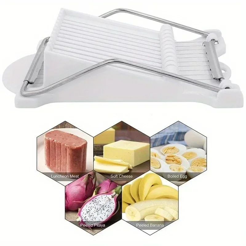Multifunctional Luncheon Meat Slicer Stainless Steel Fruit Slicer Household Egg Hot Dog Cheese Kitchen Tools