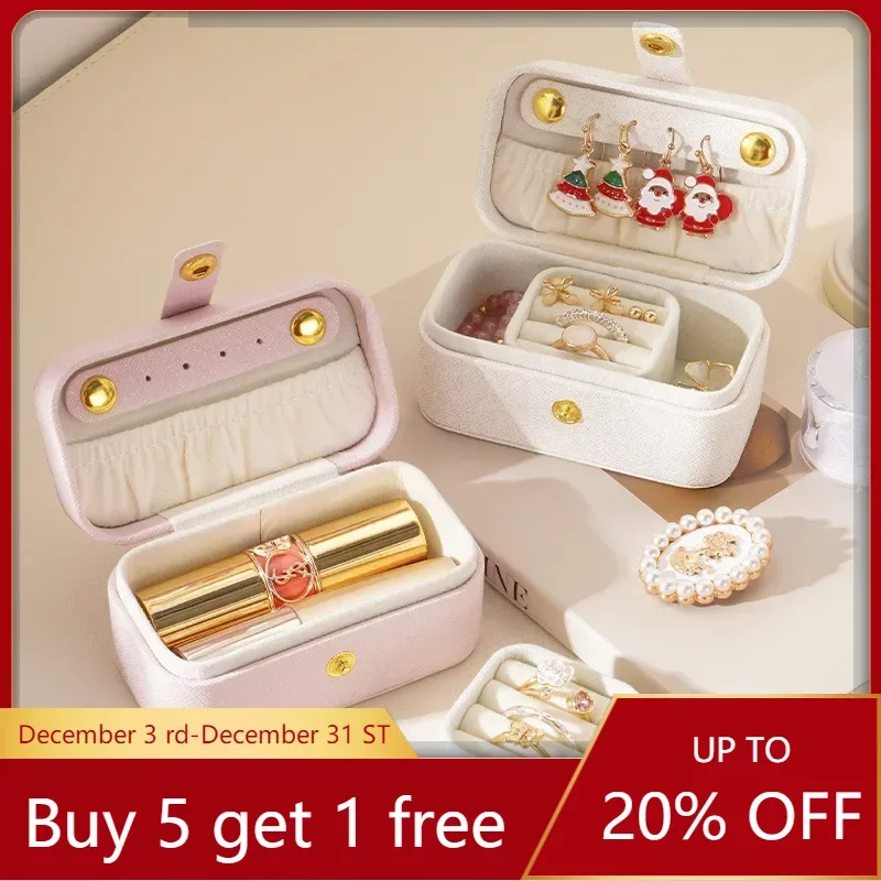 Mini Jewelry Box, Travel Portable Small Storage Box, Earrings, Earrings, Rings, Lipstick Storage Box, Small Jewelry Storage Box jewelry case portable jewelry organizer box for travel compact storage case for rings earrings necklaces lipstick ring storage