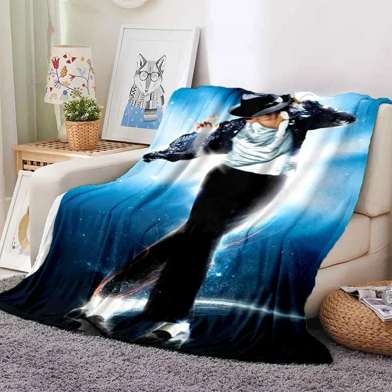 MJ King of Pop Michael Jackson Soft Flannel Blanket for Beds Bedroom Sofa Picnic,Throw Blanket for Cover Outdoors Leisure Gift