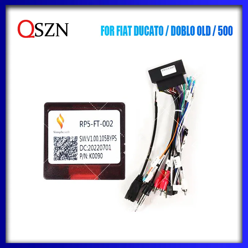 Qszn Cablaggio Canbus Box Decoder Per Fiat Ducato / Doblo Old / 500 Android Car Radio Stereo Adattatore Per Cavo Di Alimentazione