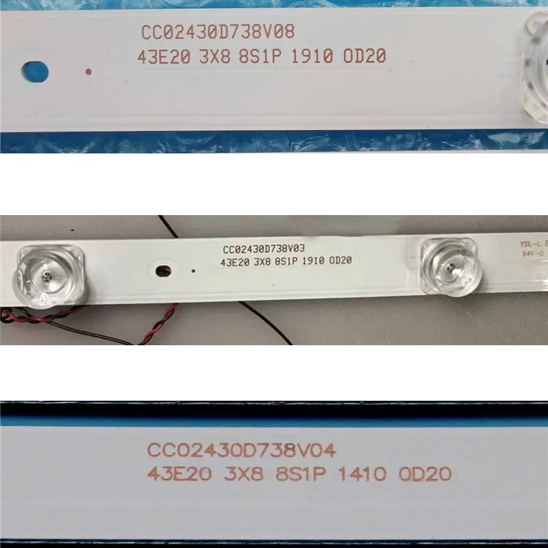 SKYLINE 43LST5970 바용 LED 백라이트 스트립 CC02430D738V03 43E20 3X8 8S1P 1910 0D20 Yangzi LE-43F580 판자 눈금자 용 밴드
