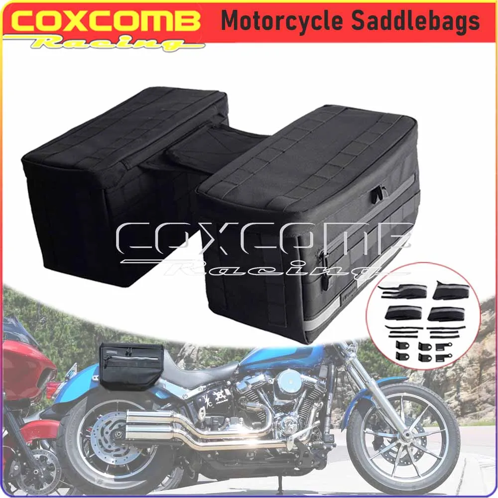 

Мотоциклетная сумка, задняя Сумка для багажа, седельная сумка для Harley Softail Dyna Super Glide Sportster XL, боковая дорожная сумка, сумки для хранения инструментов
