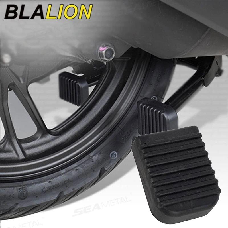 SEAMETAL Motorcycle Stand Pad Kickstand Rubber Support Plate Outdoor Parking Motorbike Foot Side Stand Base Kickstand Holder Pad