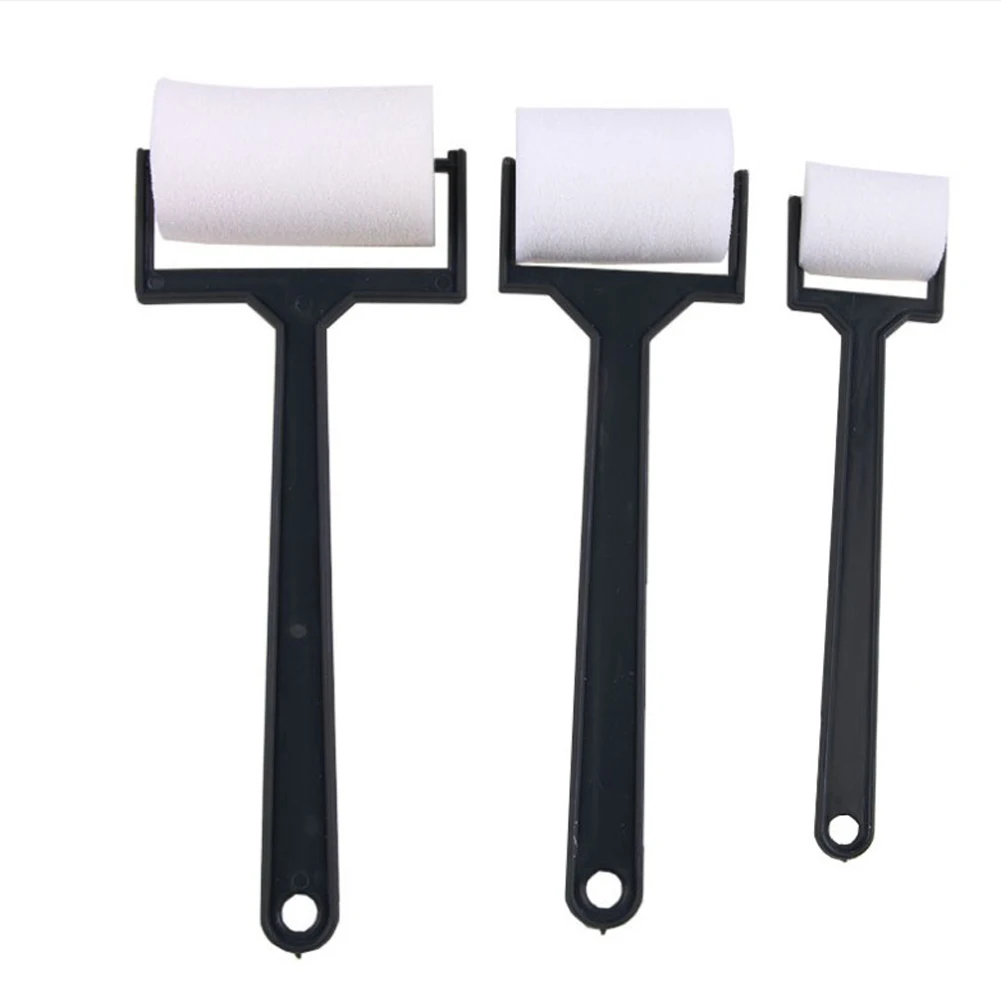 3Pcs Sponge-Rollers Brush To Paint Color Wall Stick Craft Tool White Sponge Brush Foam-Painting For Children Draw DIY Apparel 3pcs sponge paint roller brush craft tool white sponge brush foam painting brush for children draw decora supplies roller brush