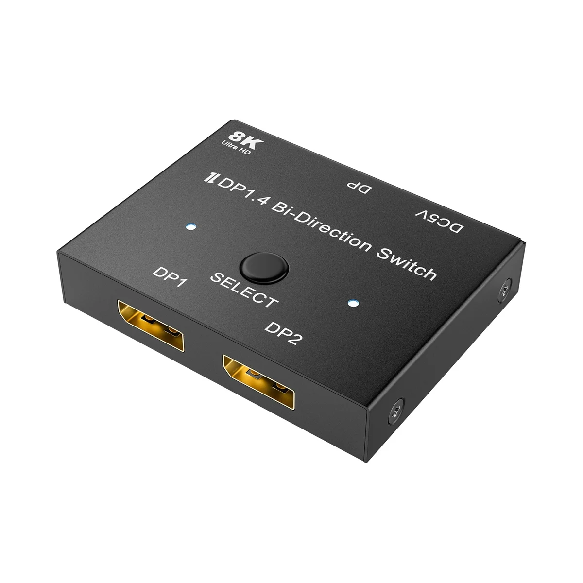 

DisplayPort Switch Ultra HD 8K Bi-Directional DP 1.4 Switcher Splitter 2 in 1 Out 1 in 2 Out Supports 4K@120Hz 8K@60Hz