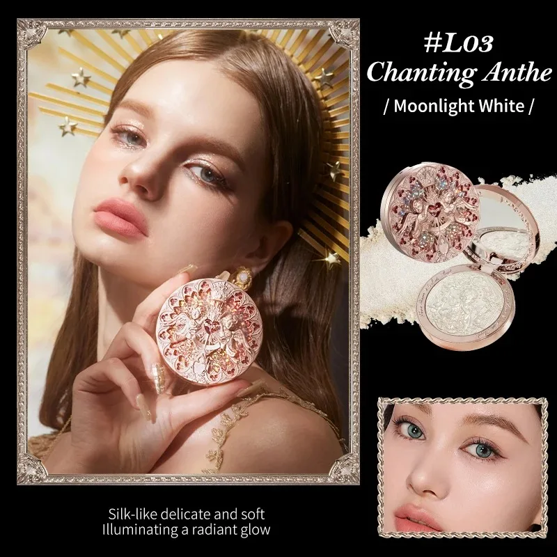 Flower Knows Makeup Sets Moonlight Mermaid Eyeshadow Little Angel Highlighter Powder Glow Waterproof Matte Lipstick Glossy 11pcs 3