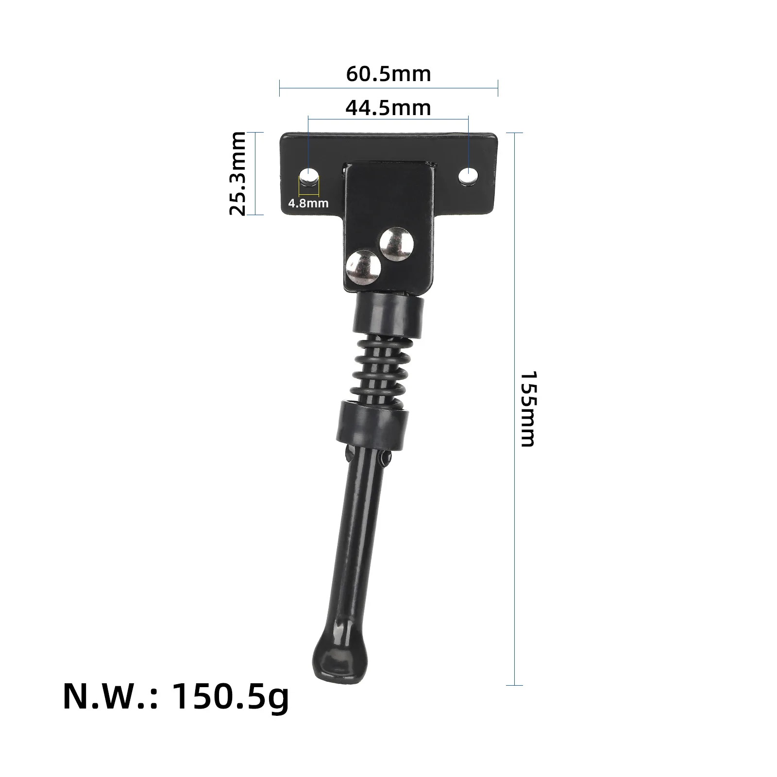 Kickstand for Kugoo M4 M4 Pro Electric Scooter Foot Support Stand Parking Side Support Stand Brace Parts 128mm 155mm 171mm 180mm Electric Scooter Spare Parts Electric Scooter Accessories Scooter Accessories Electric Scooter Foot Stand