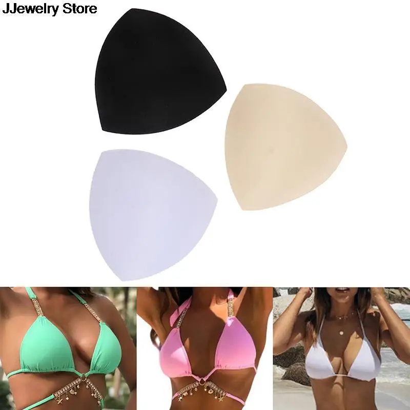 

Swimsuit Padding Inserts Foam Triangle Sponge Pads Chest Cups Breast Bra Bikini Inserts Chest Pad Women Clothes Accessories