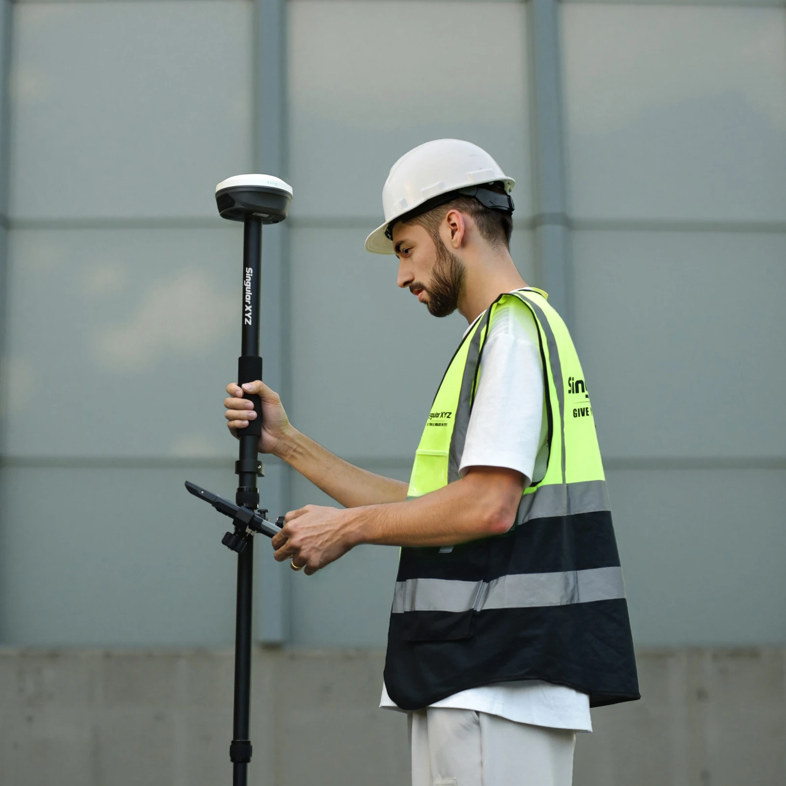 SingularXYZ Surveying Bipod Aluminum Stand w/Telescopic Struts GPS Pole Durable