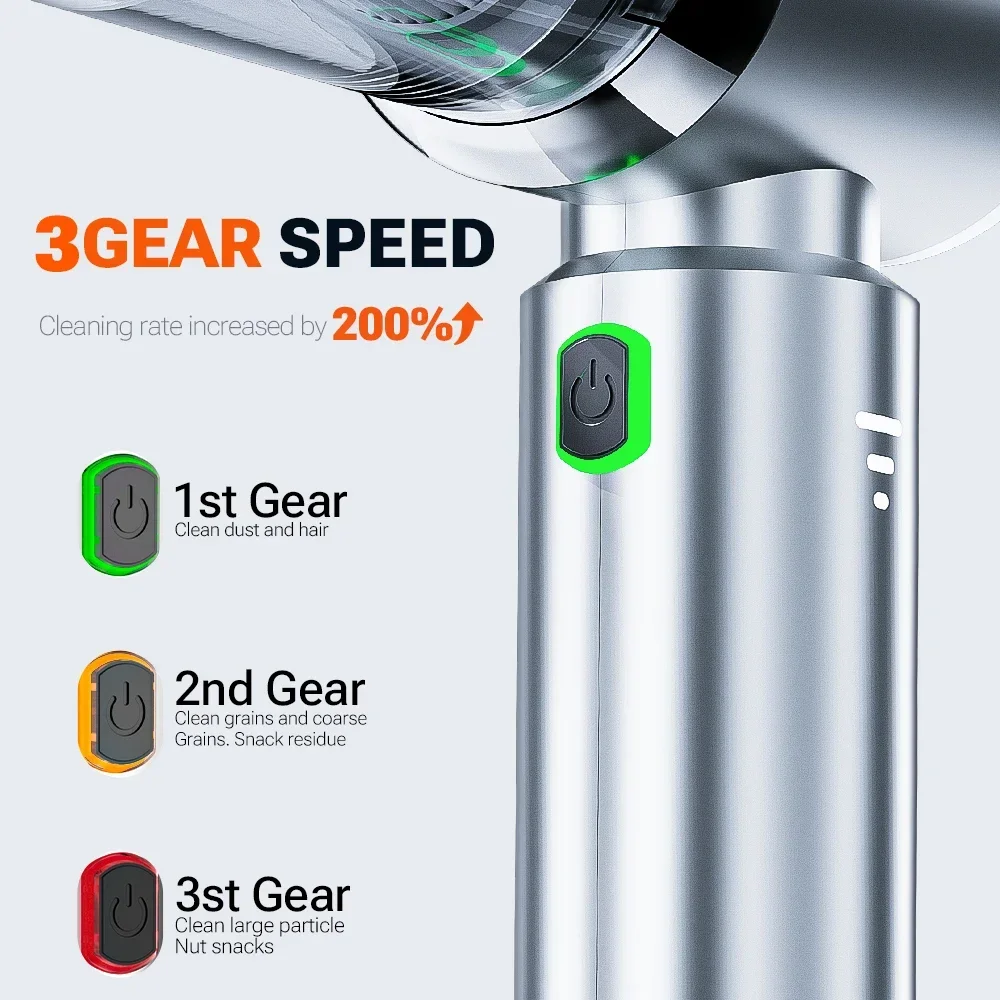 Wireless Mini Handheld Portable Vacuum Cleaner - Powerful Cleaning Machine