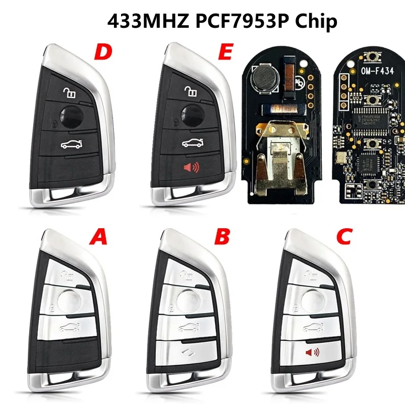 BMW CAS4 FEM Smart Remote Key 433MHz PCF7953P Black PCB CN006079-ZFB 2