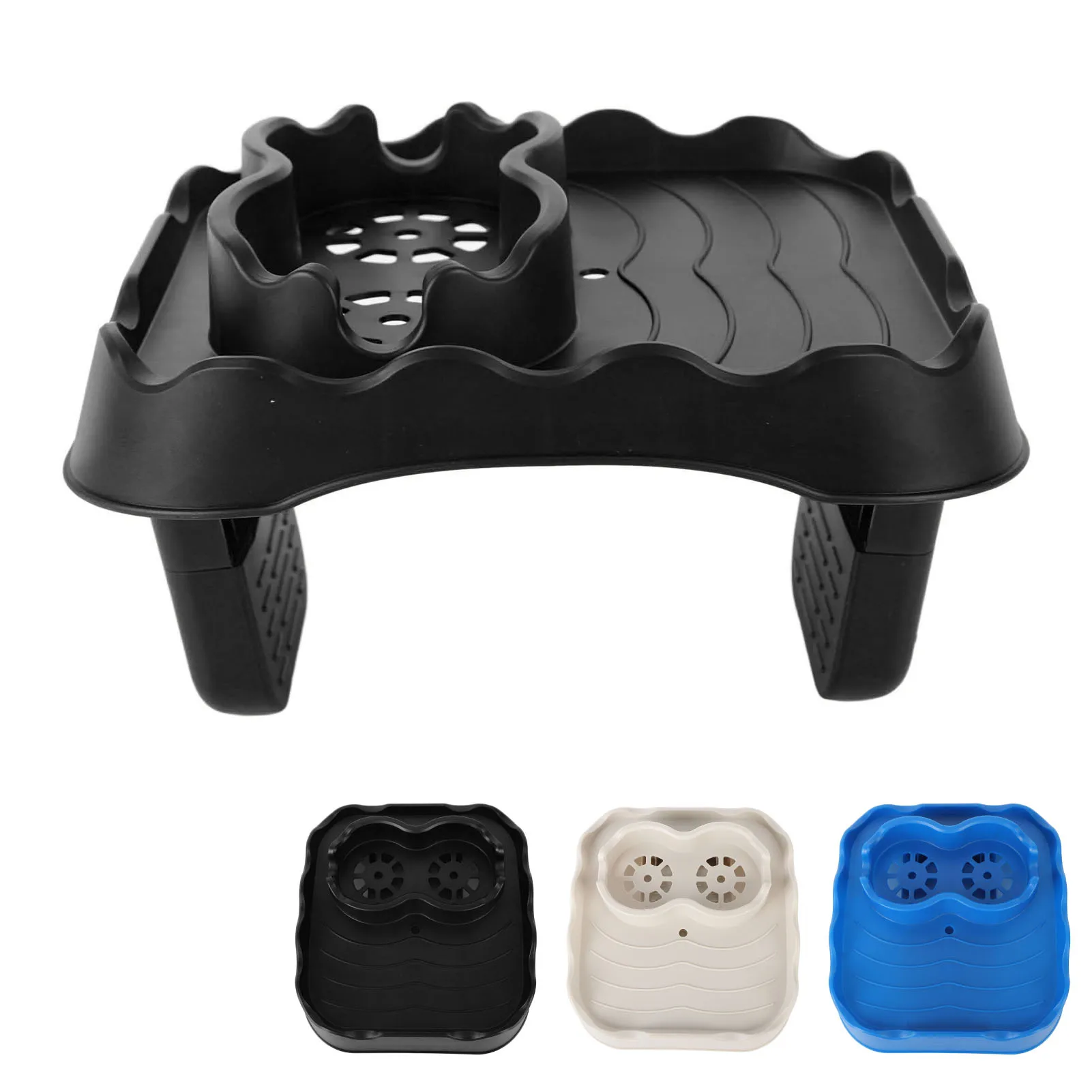 Hot Tub Table Tray With Drain Holes Anti Slip Adjustable Hot Tub Side Table Swimming Pools SPA Bathtub Accessories swimming pool accessory