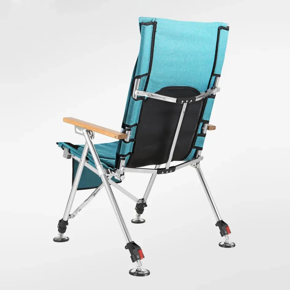 Multifunctional Fishing Chair Stainless Steel Reclining All terrain Portable Campring Folding Chair