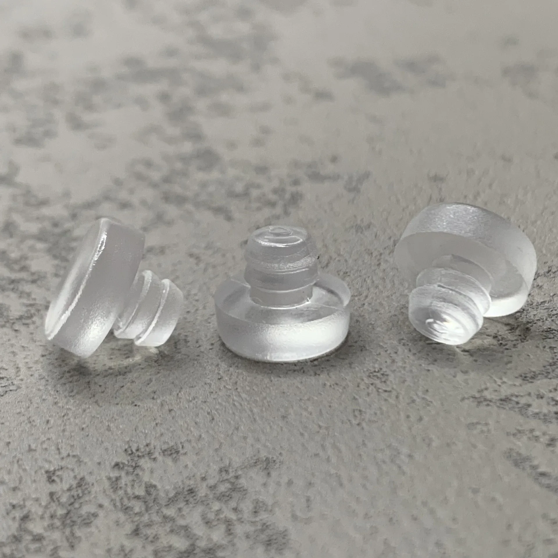 M6.5 Glass Top Table Furniture Embedded Bumper with Stem Rubber Grippers Table Spacers 50Pcs