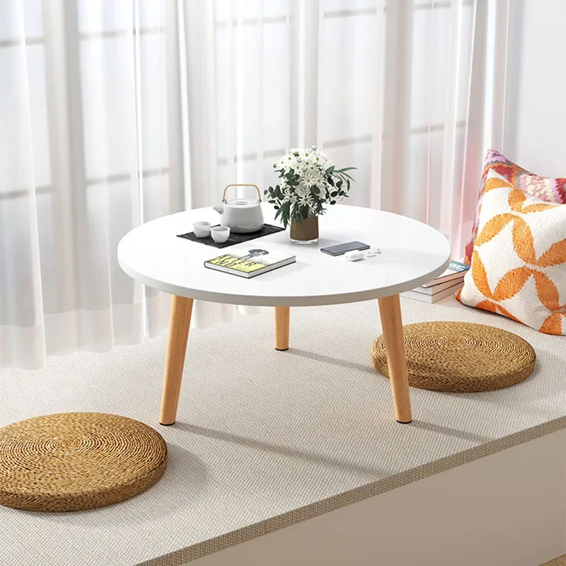 

Online Simple Bay Small Sitting Table Coffee Table Windowsill Mini Round Window Tatami Short Table Home Furniture
