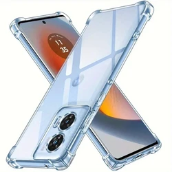 Thick Shockproof Silicone Phone Case with Enhanced Power Protection Cover for Moto G57 (Clear)